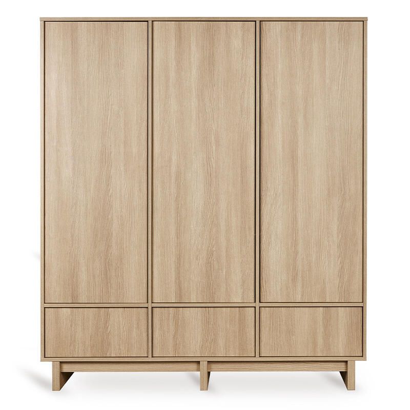 Armoire 3 portes 3 tiroirs Kyo Honey Ash - quax