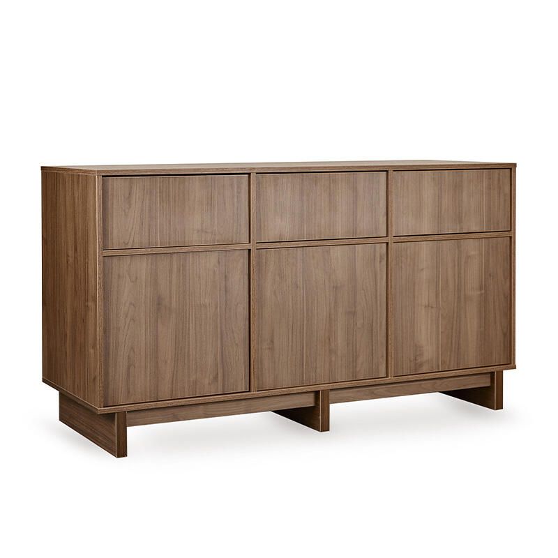 Commode XL 3 tiroirs 3 portes Kyo Walnut - quax