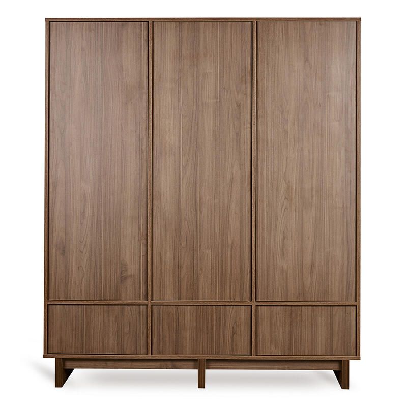 Armoire 3 portes 3 tiroirs Kyo Walnut - quax