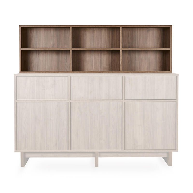 Étagère commode 3 tiroirs 3 portes Kyo Walnut - quax