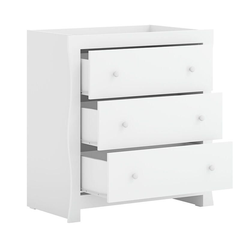 Commode à langer 3 tiroirs Veli Blanc - vox