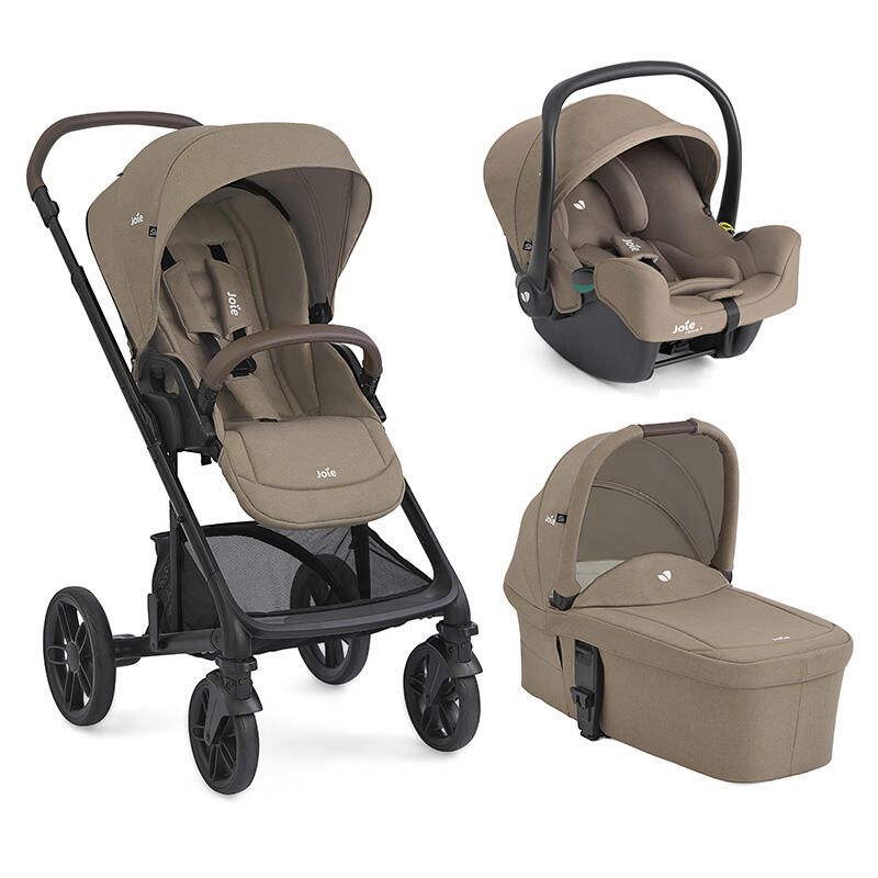 Poussette Trio Chrome 2 + Siège auto i-Snug 2 + Nacelle Chrome 2 Cashew - joie