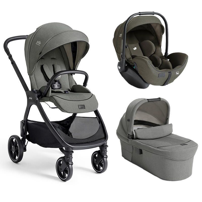 Poussette Trio Valora + Siège auto i-Level Pro + Nacelle Ramble XL V2 Evergreen - joie