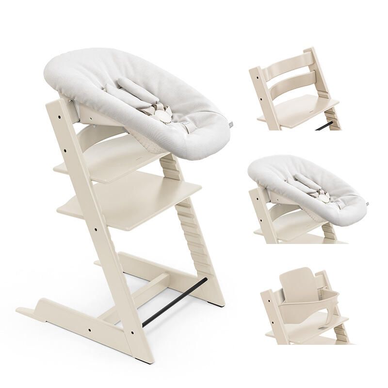 Chaise haute Tripp Trapp + Baby Set + Newborn Set Vanilla White - stokke