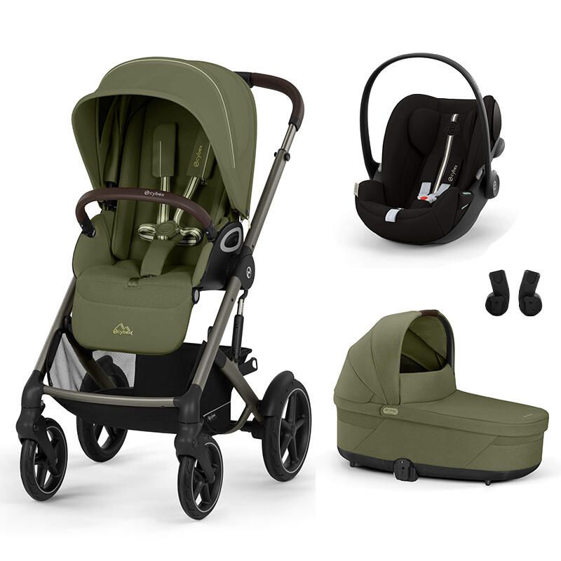 Poussette Trio Talos S Lux + Siège auto Cloud G3 Plus + Nacelle S Lux Moss Green - cybex