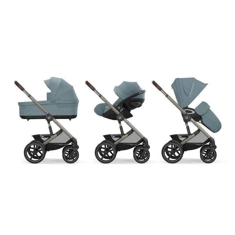 Poussette Trio Talos S Lux + Siège auto Cloud G3 Plus + Nacelle S Lux Stormy Blue - cybex