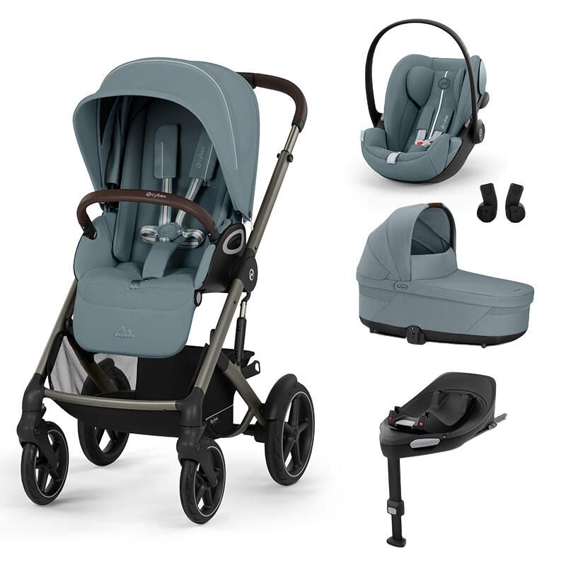 Poussette Trio Talos S Lux + Siège auto Cloud G3 Plus + Nacelle S Lux + Base G3 Set M Stormy Blue - cybex