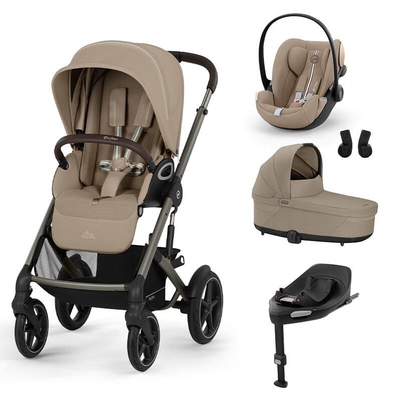 Poussette Trio Talos S Lux + Siège auto Cloud G3 Plus + Nacelle S Lux + Base G3 Set M Almond Beige - cybex