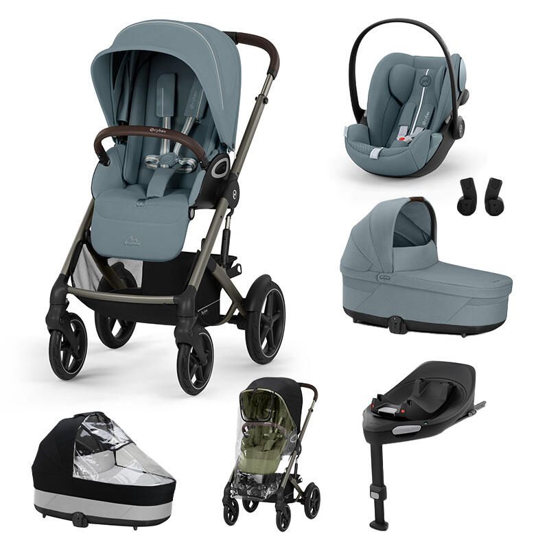 Poussette Trio Talos S Lux + Siège auto Cloud G3 Plus + Nacelle S Lux + Base G3 Set XL Stormy Blue - cybex