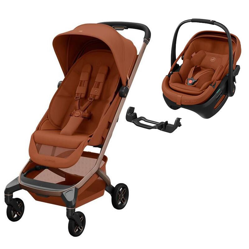 Poussette Duo Fame Cabin + Siège auto Coral Slide Pro Copper Terra - maxi cosi