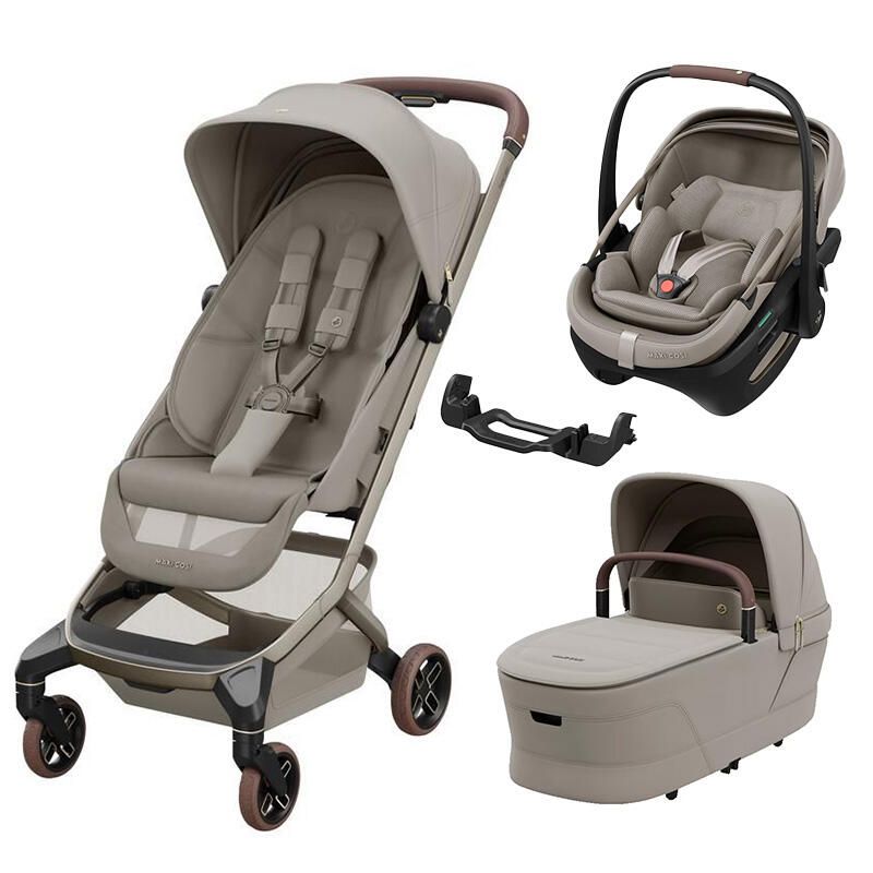 Poussette Trio Fame Cabin + Siège auto Coral Slide Pro + Nacelle Cabin Cot Sapphire Sand - maxi cosi