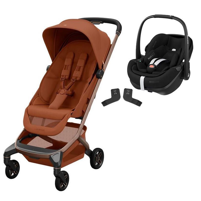 Poussette Duo Fame Cabin + Siège auto Pebble 360 Pro 2 Copper Terra - maxi cosi