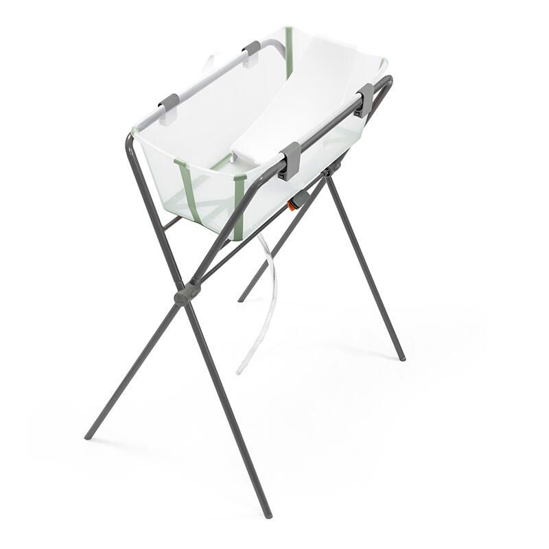 Baignoire Flexi Bath + Support + Transat de bain nouveau-né Transparent Green - stokke