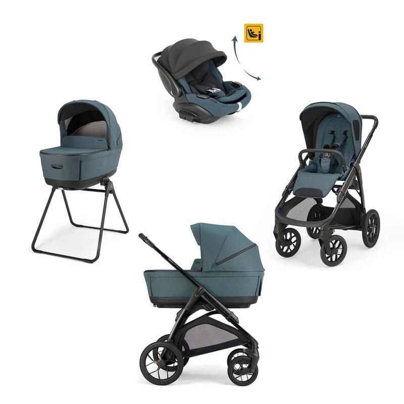 Poussette Trio System Quattro Aptica XT + Siège auto Darwin Recline + Nacelle Open Up Himalaya Blue - inglesina