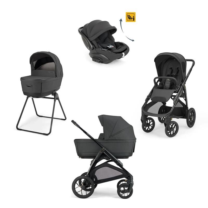 Poussette Trio System Quattro Aptica XT + Siège auto Darwin Recline + Nacelle Open Up Magnet Grey - inglesina