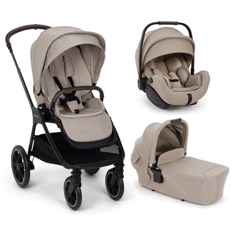 Poussette Trio Triv Lx + Siège auto Arra Flex 2 + Nacelle Lytl Chateau - nuna