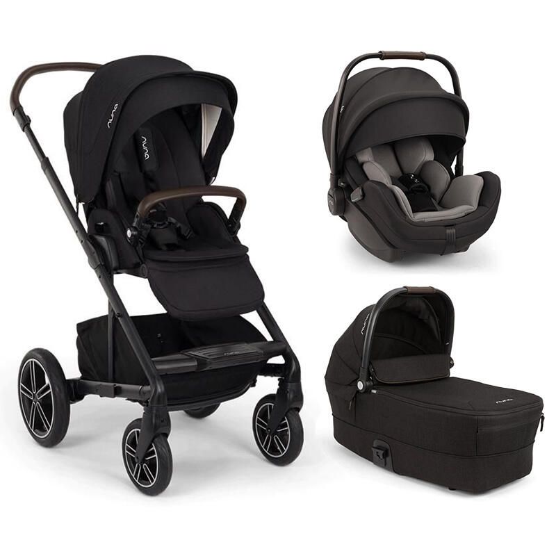 Poussette Trio Mixx Next + Siège auto Arra Flex 2 + Nacelle Mixx Next Caviar - nuna