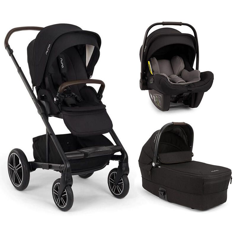 Poussette Trio Mixx Next + Siège auto Pipa Next + Nacelle Mixx Next Caviar - nuna