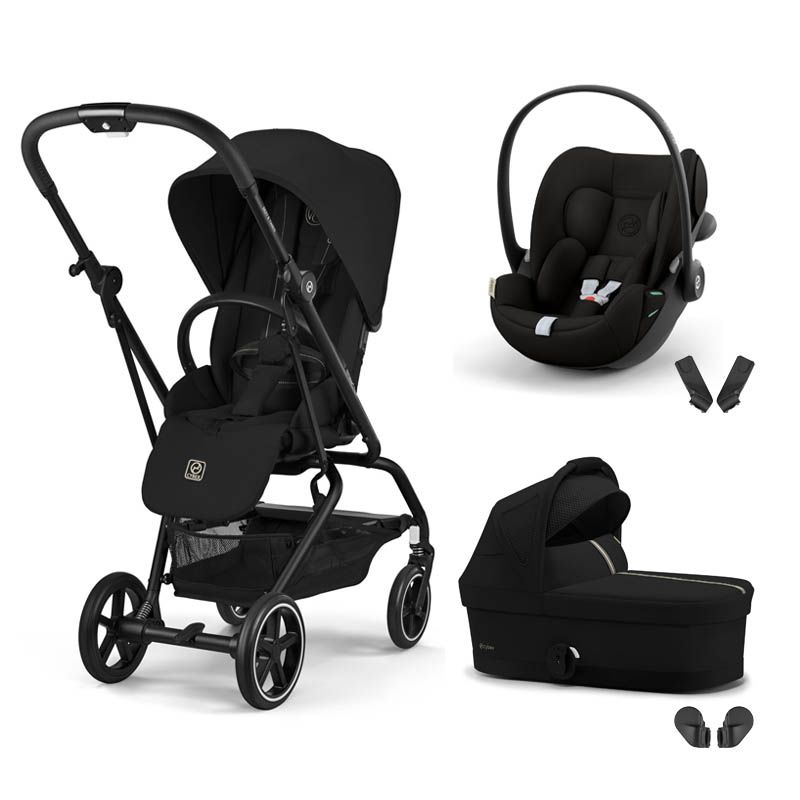 Poussette Trio Eezy S Twist+ 2 + Cloud G3 + Nacelle Magic Black - cybex