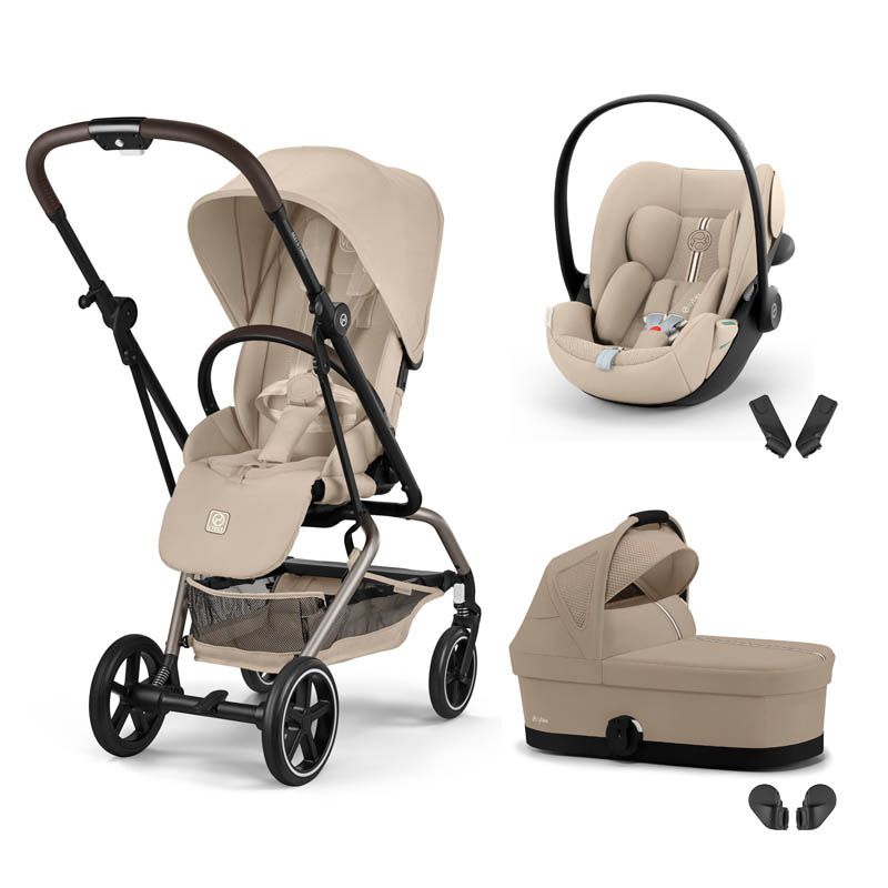 Poussette Trio Eezy S Twist+ 2 + Cloud G3 Plus + Nacelle Almond Beige - cybex