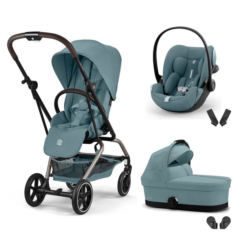 Poussette Trio Eezy S Twist+ 2 + Cloud G3 Plus + Nacelle Stormy Blue - cybex