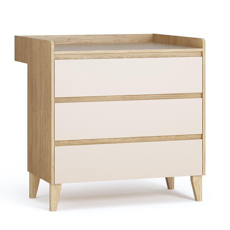 Commde 3 tiroirs Muve Chêne Sable Beige - vox