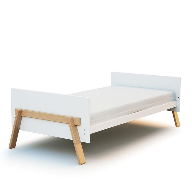 Lit bébé évolutif 70x140cm Canaille Blanc et Hêtre - at4