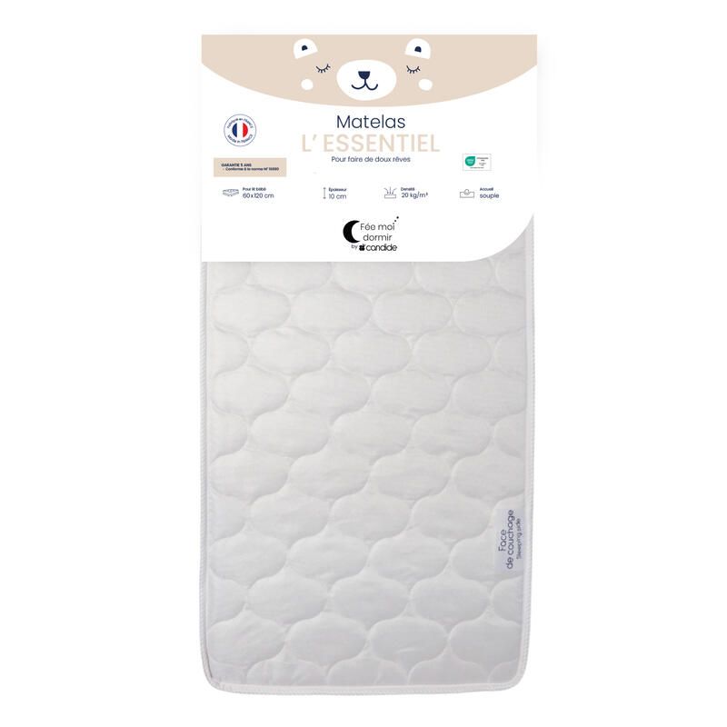 Matelas 60x120cm L'Essentiel Ecru - fee moi dormir