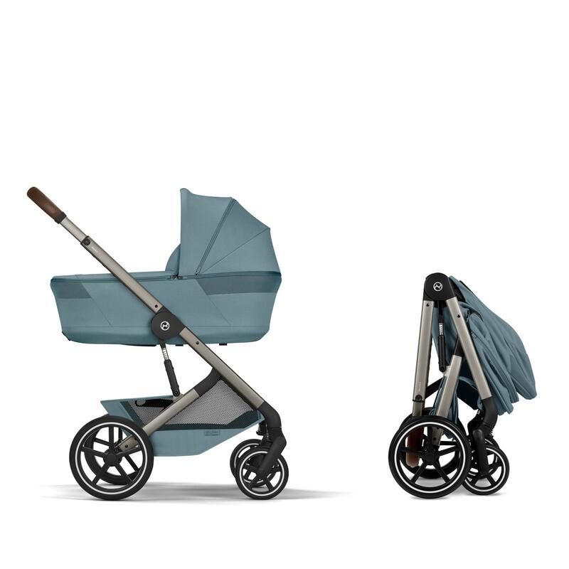 Poussette Duo Balios S Lux 4 + Nacelle pliable Balios Stormy Blue - cybex