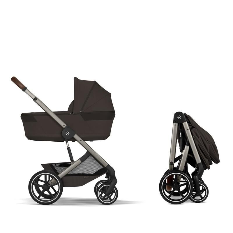Poussette Duo Balios S Lux 4 + Nacelle pliable Balios Chocolate Brown - cybex