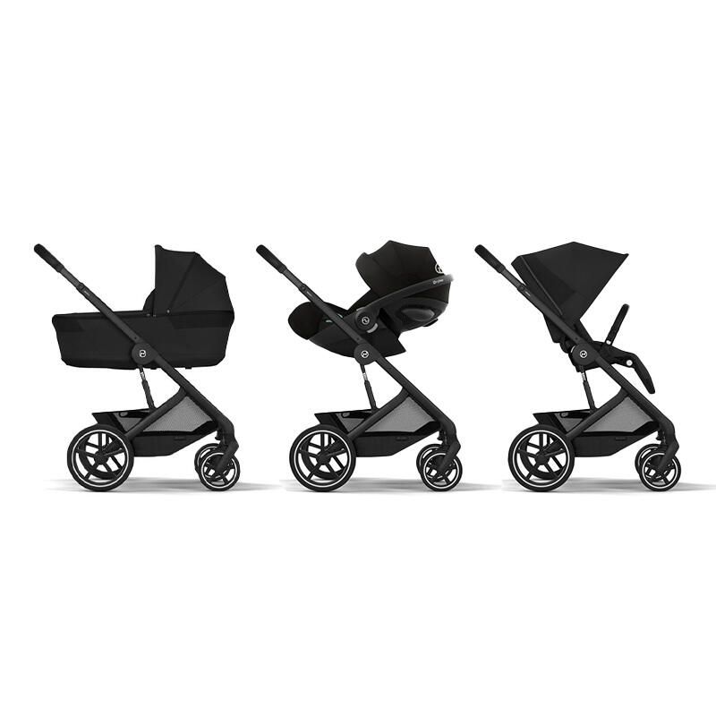 Poussette Trio Balios S Lux 4 + Siège auto Cloud G3 Plus + Nacelle Balios pliable Moon Black - cybex