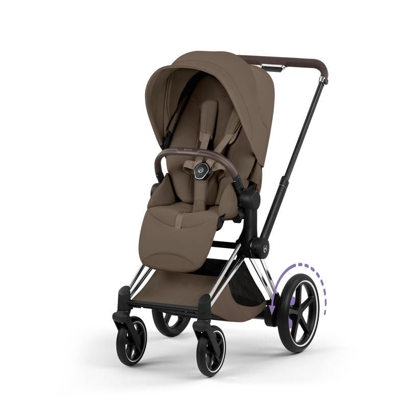 Poussette e-Priam 3 Style Chrome Coconut Brown - cybex