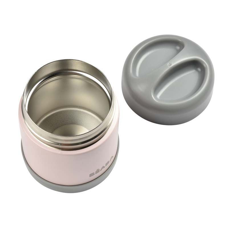 Portion Inox Isotherme 300ml Dark Mist Light Pink - beaba
