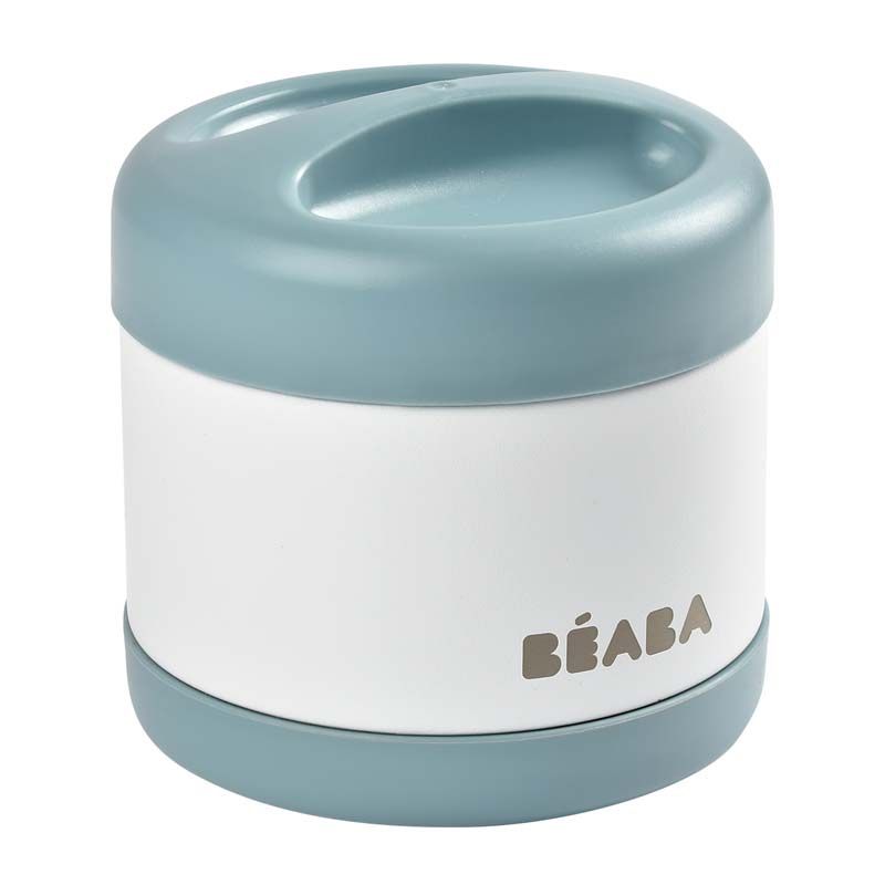 Portion Inox Isotherme 500ml Blue White - beaba