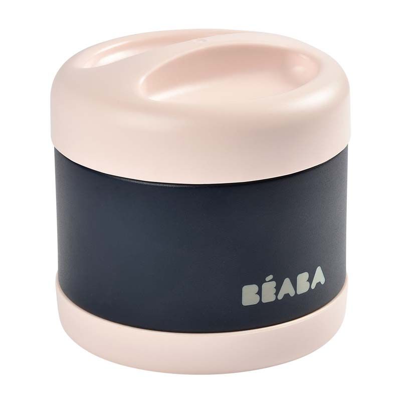 Portion Inox Isotherme 500ml Light Pink Night Blue - beaba