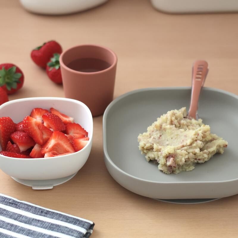 Coffret Repas Silicone 4 Pcs Terracota - beaba