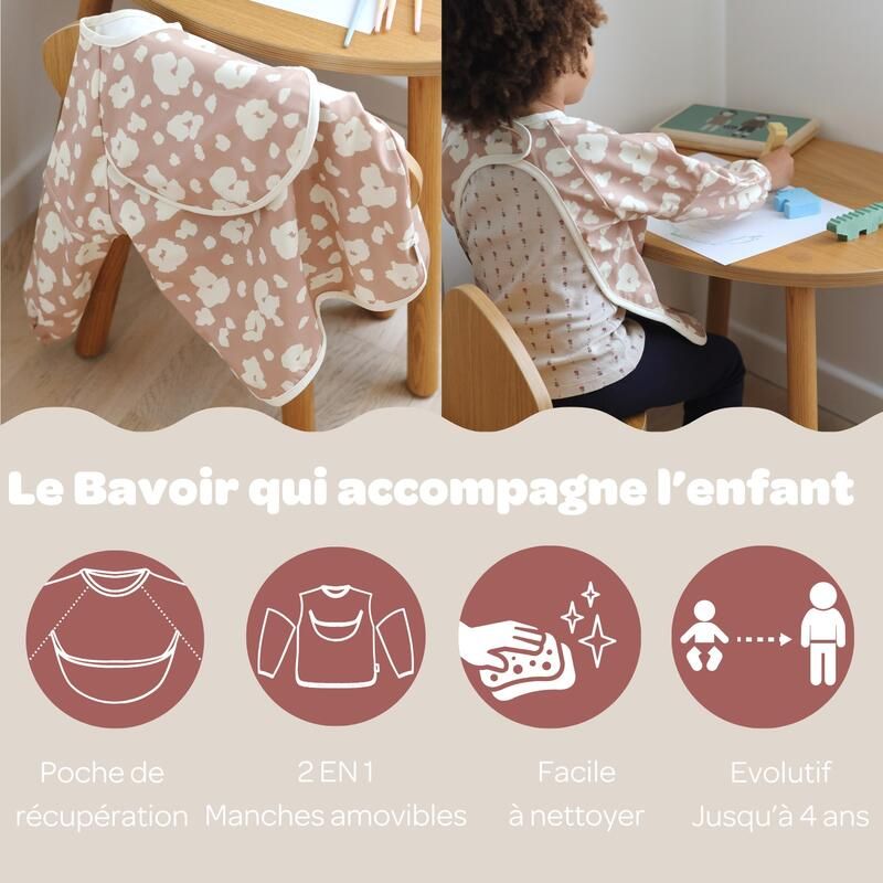 Bavoir A Manches Evolutif Savannah Bloom - beaba
