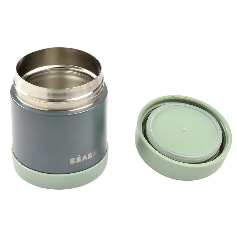 Portion Inox Isotherme 300ml Gris Vert - beaba
