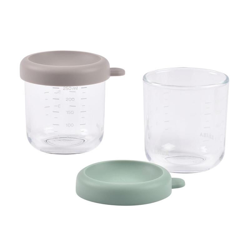 Portions Verre X2 250ml Sage Green Gazelle - beaba