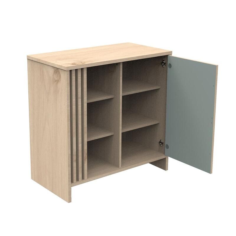 Commode 1 porte 3 niches Tokyo Sauge - sauthon