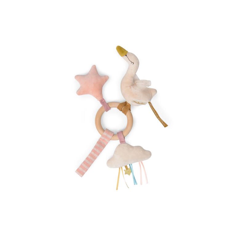 Hochet Anneau Bois Cygne La Petite Ecole De Danse Multicolore Moulin Roty La Petite Cole De Danse - moulin roty