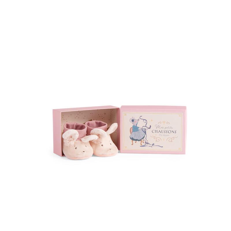 Chaussons La Petite Ecole De Danse Souris Rose - moulin roty
