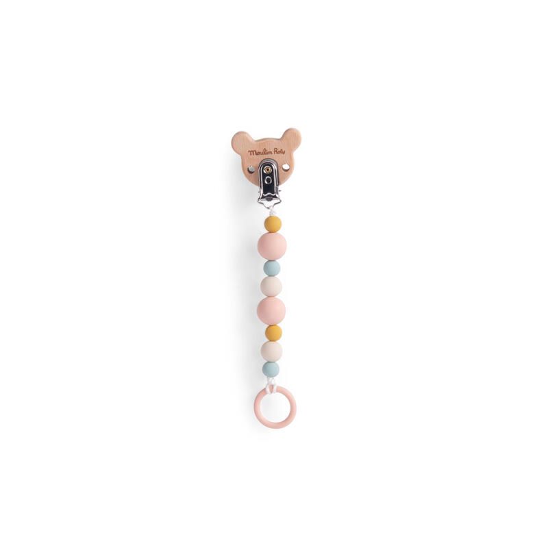 Attache-tetine Bois Et Silicone Souris La Petite Ecole De Danse Multicolore Moulin Roty La Petite Cole De Danse - moulin roty