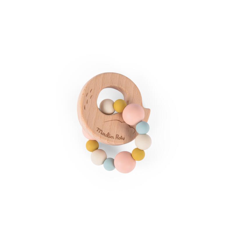 Hochet Anneau De Dentition Bois Et Silicone Cygne La Petite Ecole De Danse - moulin roty