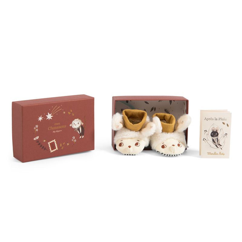 Chaussons Apres La Pluie Mouton Ecru - moulin roty