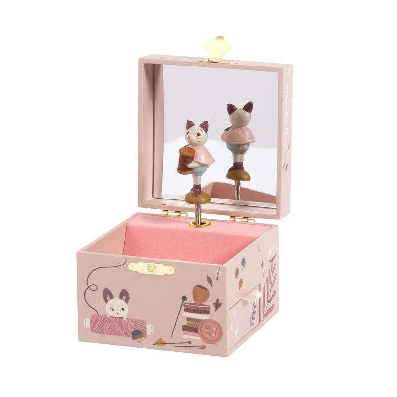 Boite A Musique Coffret Apres La Pluie Rose - moulin roty
