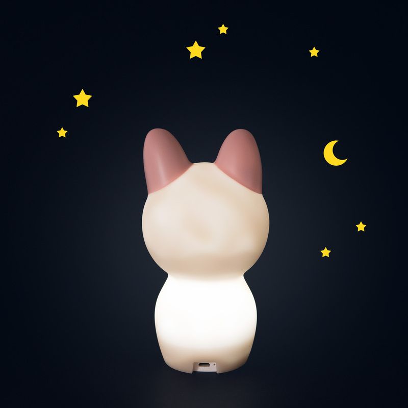 Veilleuse Apres La Pluie Chat Rose - moulin roty