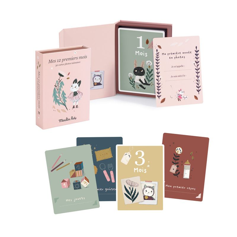 Cartes Mes 12 Premiers Mois Apres La Pluie 30 Cartes Multicolore - moulin roty