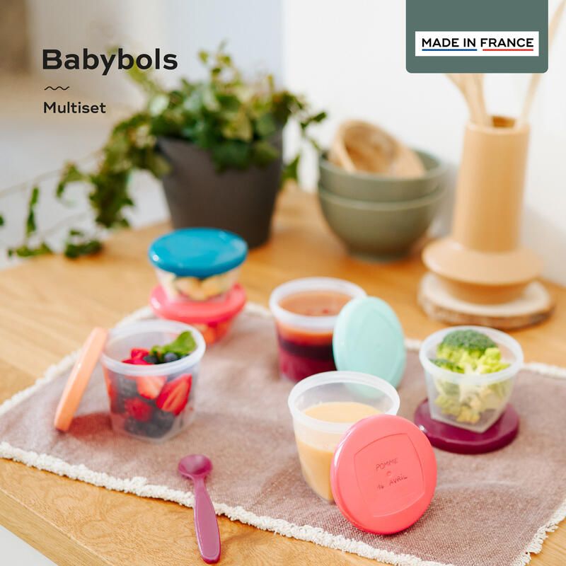 Pots de conservation Babybols - Lot de 12 + 3 cuillères  - babymoov