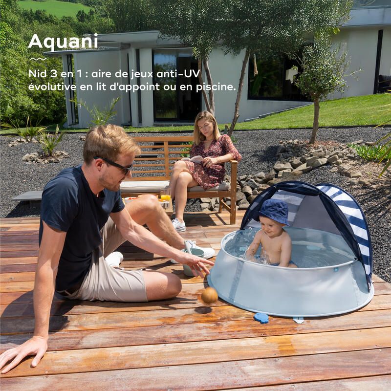 Tente Anti-UV 3en1 Aquani Marinière  - babymoov